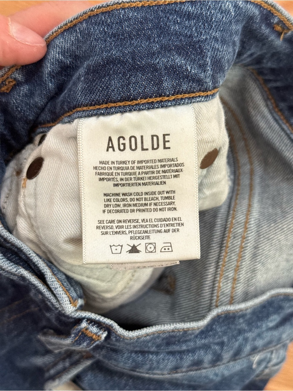 Agolde high rise straight leg jeans (26) - Picture 6 of 7